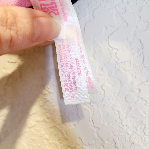 Victoria's Secret Bra Size 34D Green Pink Floral Very Sexy Padded Tropical - Picture 4 of 5